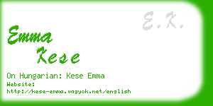 emma kese business card